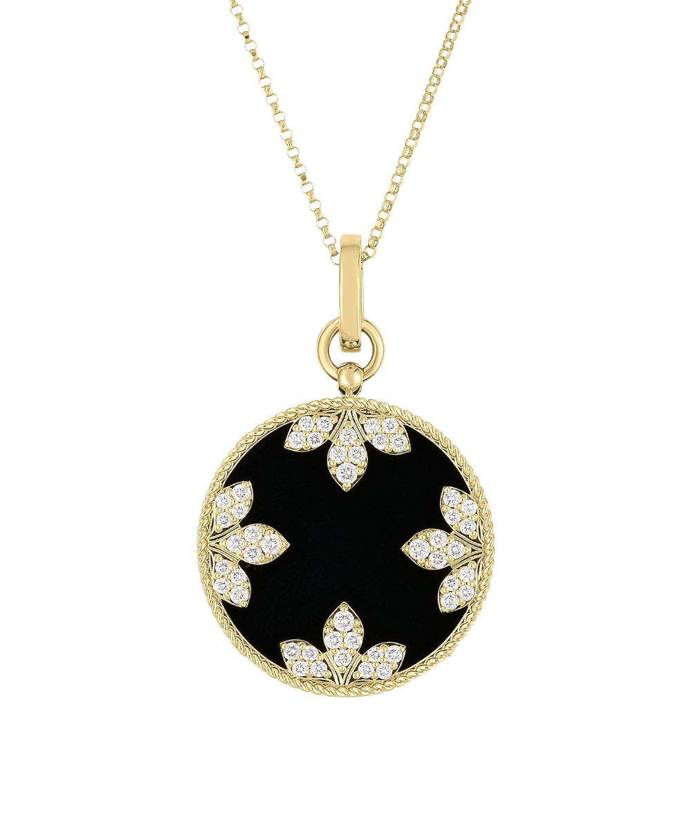 Roberto Coin Venetian Medallions Medium Pendant Necklace in 18kt Yellow Gold