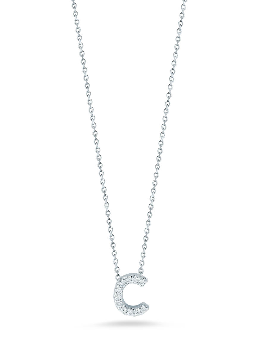 "Tiny Treasures" Love Letter C in Diamonds
