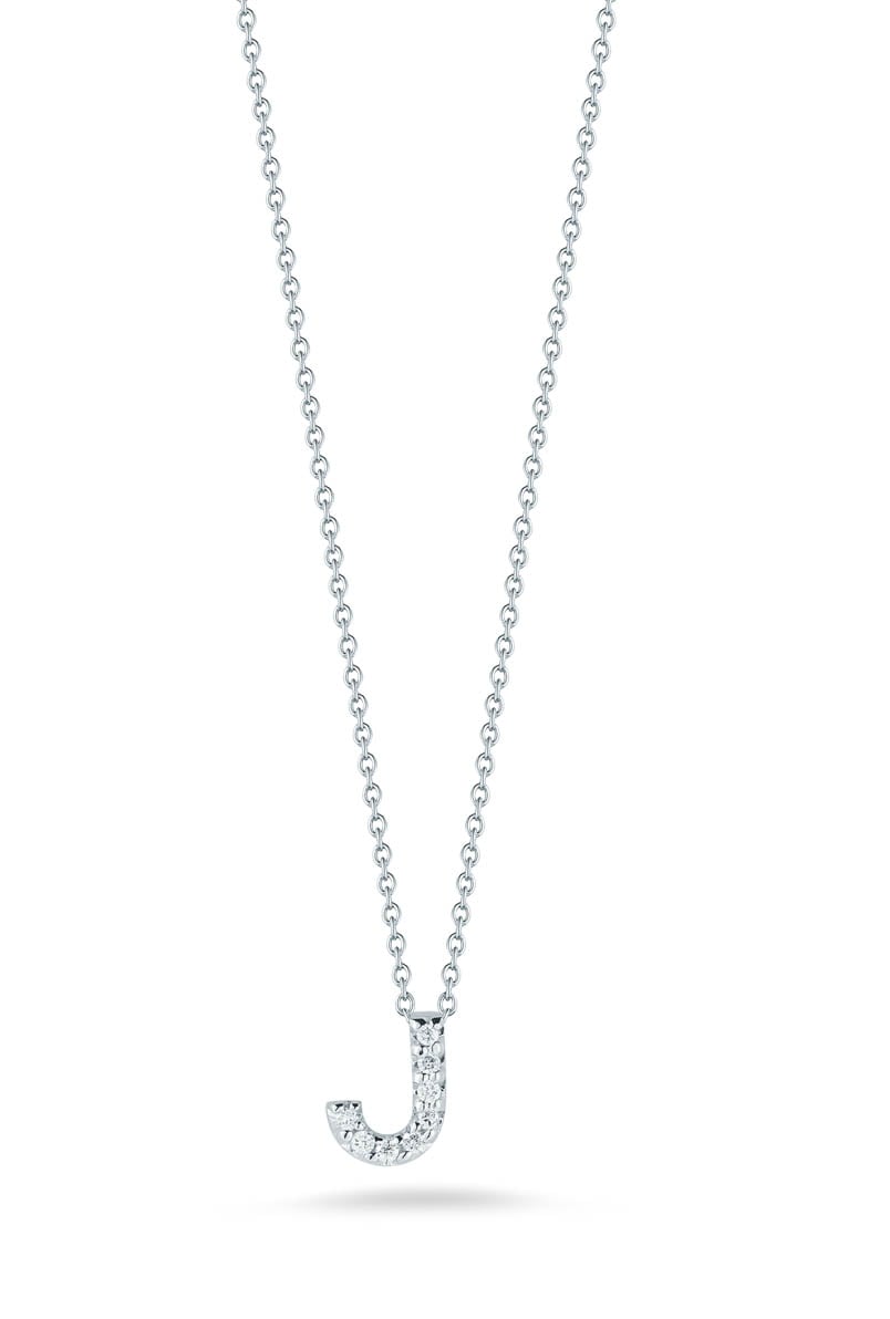 Roberto Coin "Tiny Treasures" Love Letter J in Diamonds
