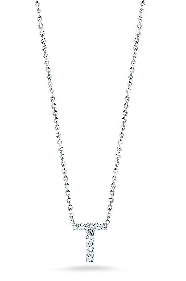 Roberto Coin "Tiny Treasures" Love Letter T in Diamonds