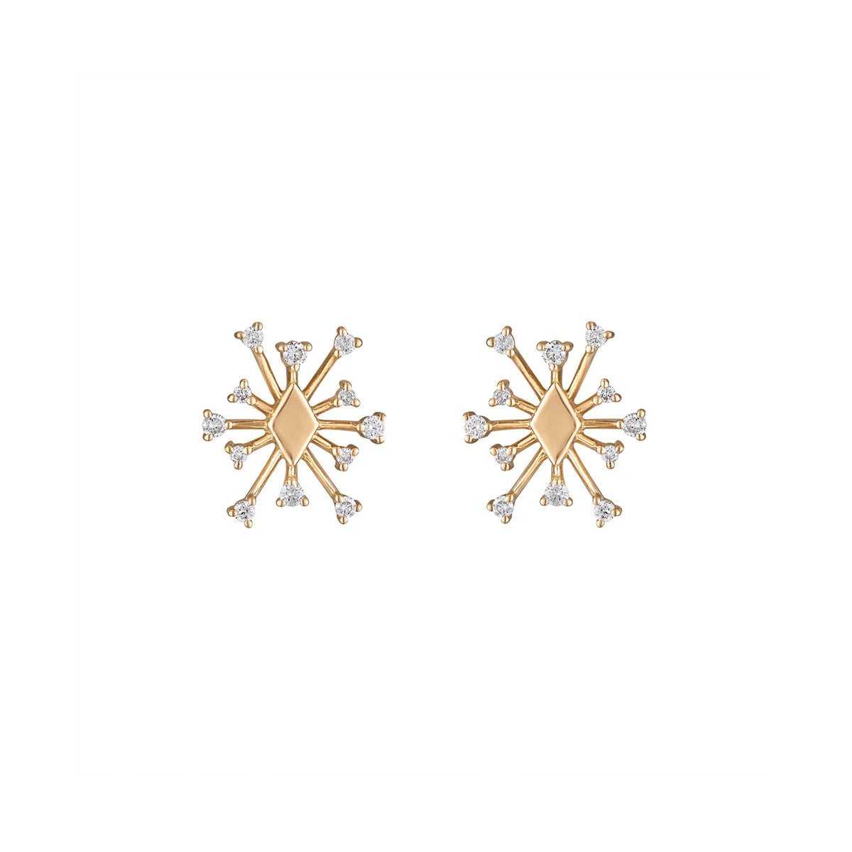 Eden Presley 14kt Yellow Gold Sparkle Stud Medium Diamond Earrings