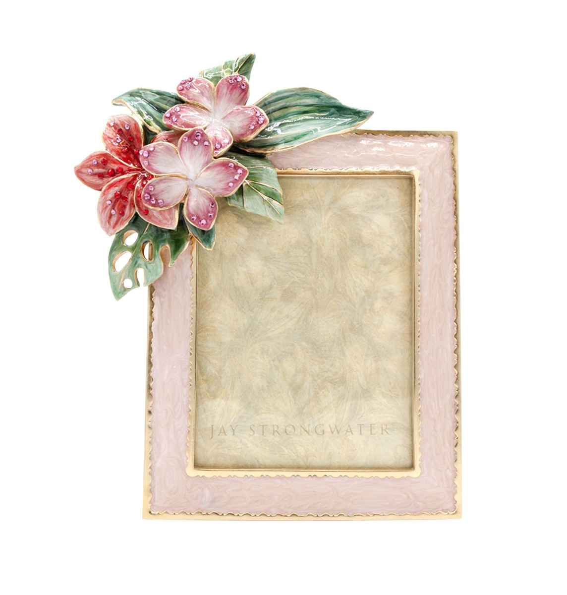 Jay Strongwater Amara Tropical Flower 3x4 Frame