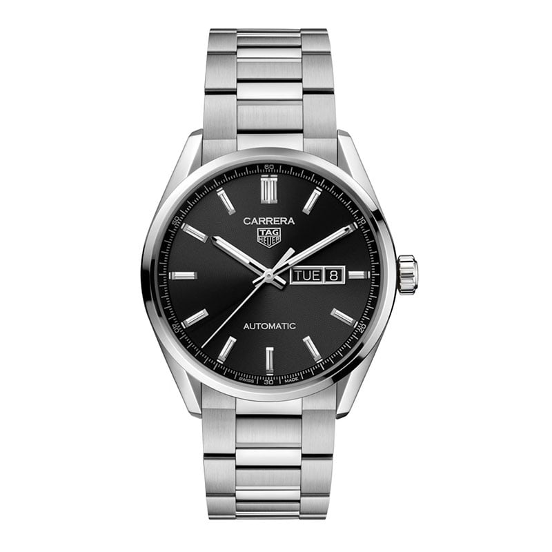 TAG Heuer Carrera Day Date Automatic Watch - Black Dial