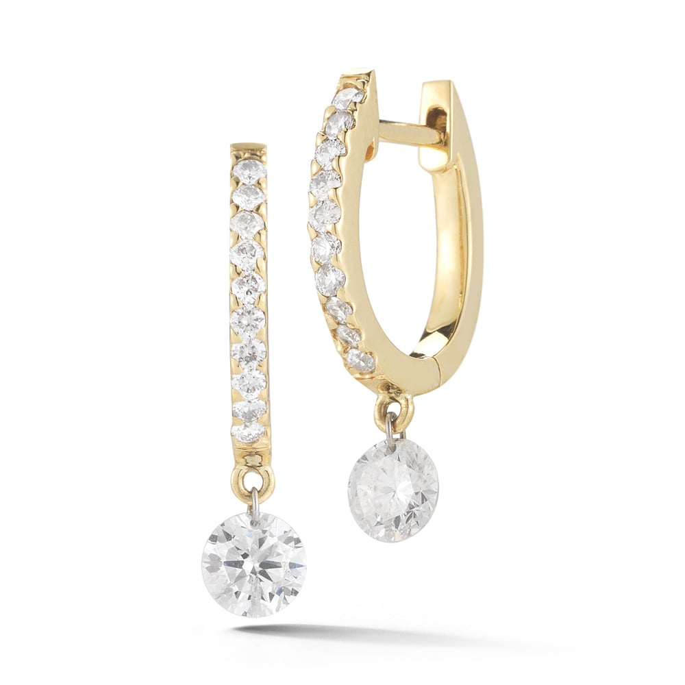 Aresa New York 18kt Yellow Gold Huggie Diamond Earrings