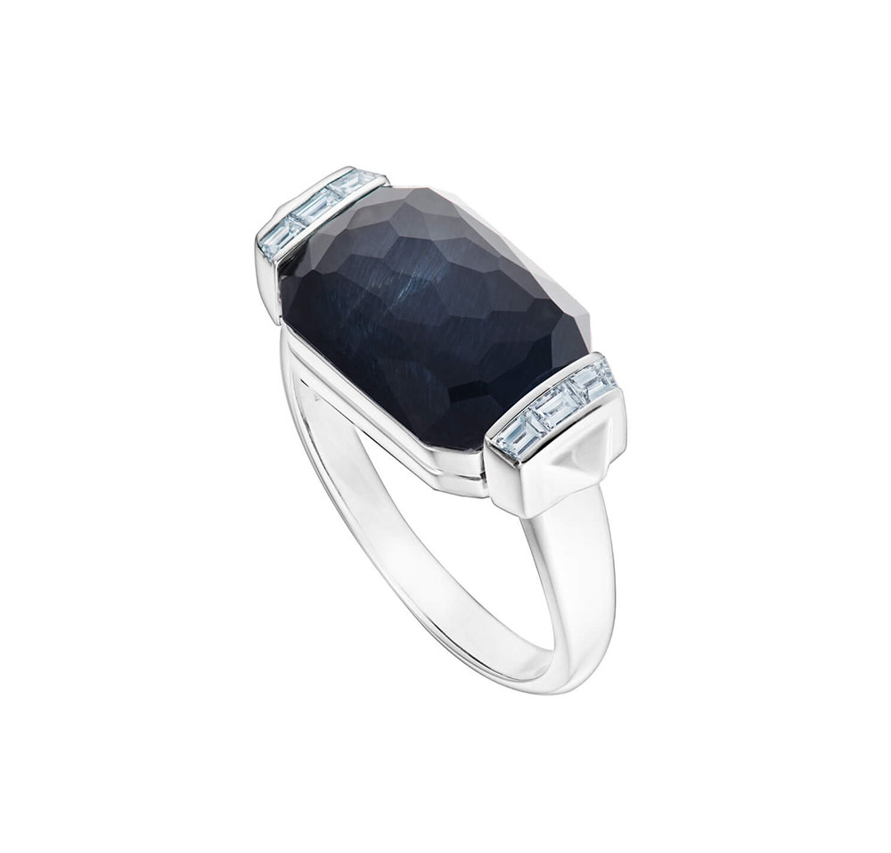 Stephen Webster  "CH₂" Mixed Crystal Haze Deco Slim Twister Ring
