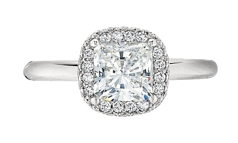 Peter Storm "Vintage" Round Halo Engagement Ring Setting
