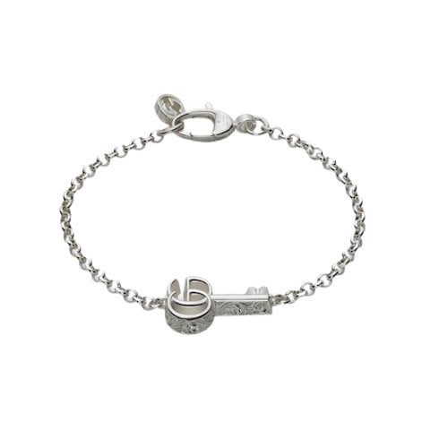 Gucci "GG Marmont" Silver Key Station Bracelet