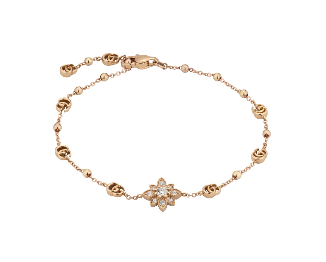 Gucci "Flora" 18kt Rose Gold Diamond Bracelet