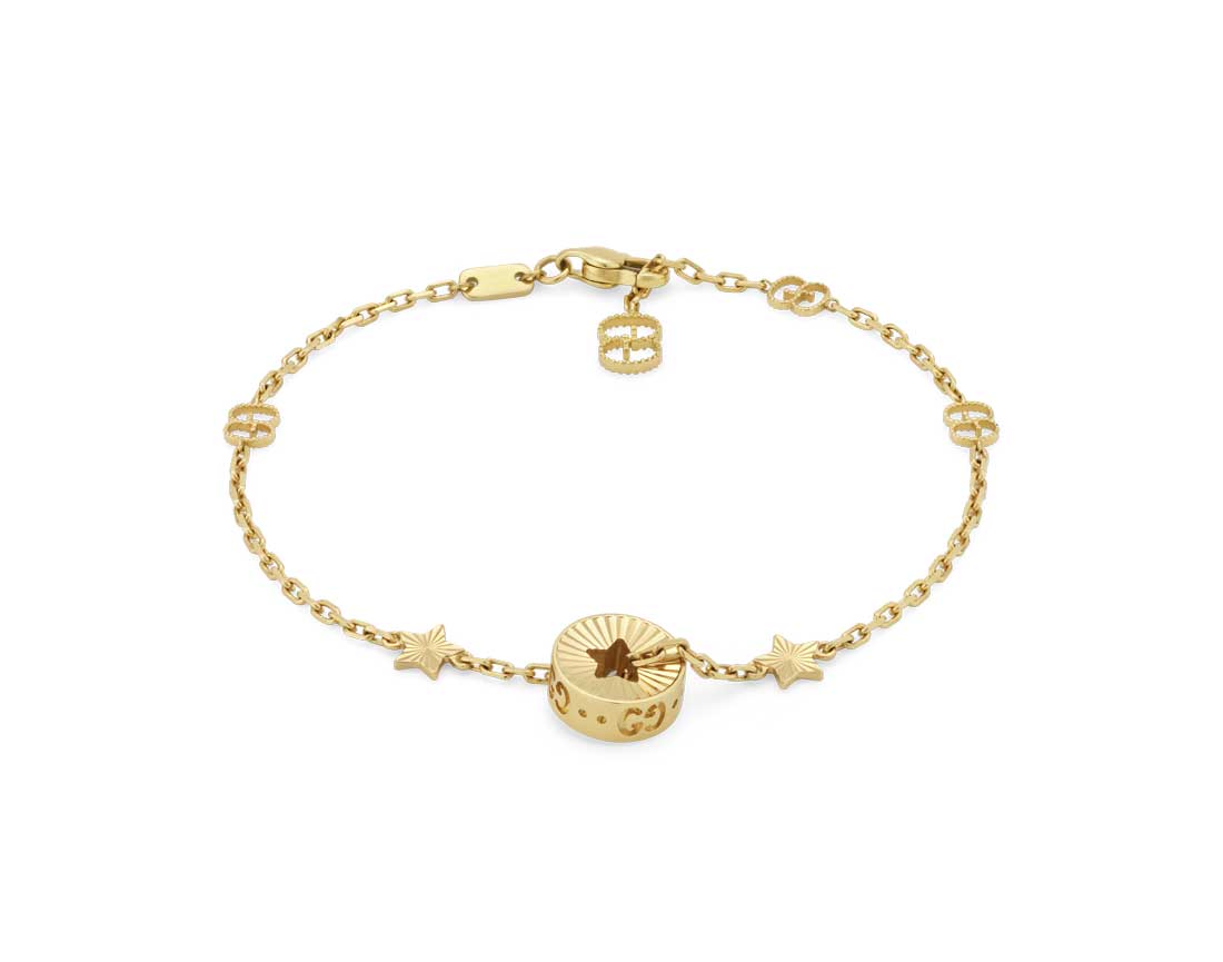Gucci "Icon" "Icon" 18kt Yellow Gold Star Bracelet 