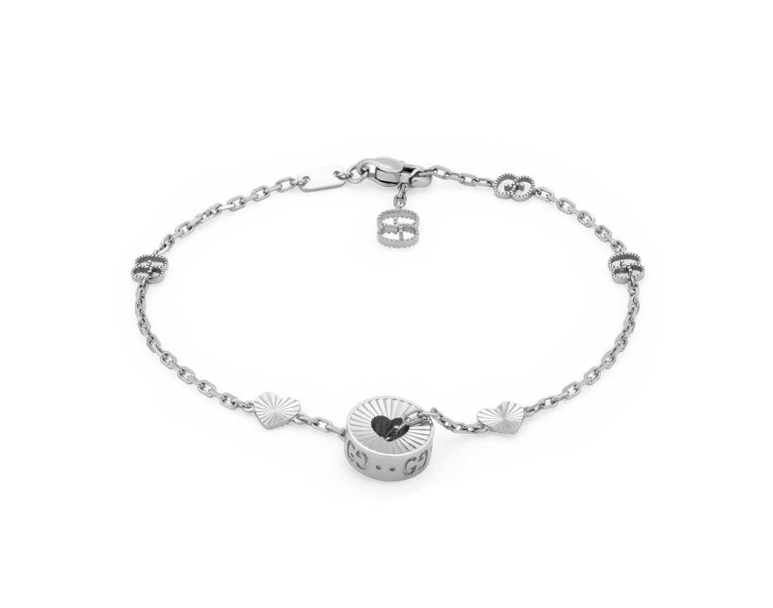 Gucci "Icon" "Icon" 18kt White Gold Star Bracelet 