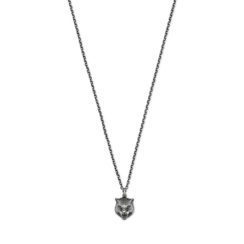 Gucci "Anger Forest" Sterling Silver Gatto Pendant Necklace