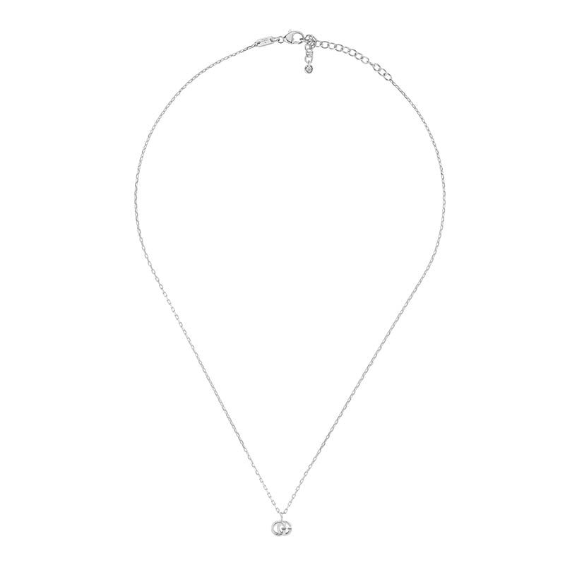Gucci GG Running Necklace in 18kt White Gold 