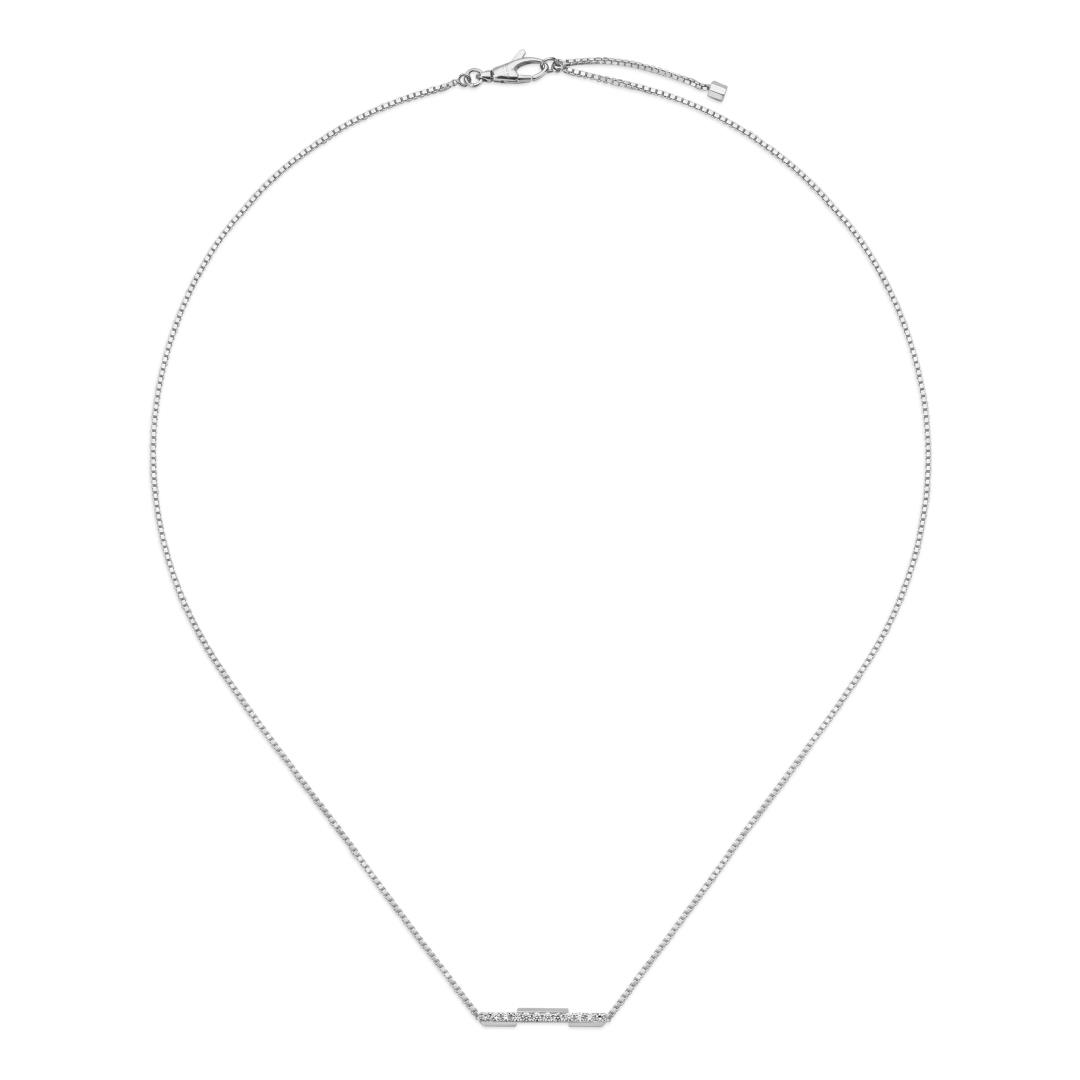 Gucci "Link to Love" 18kt White Gold Diamond Necklace 