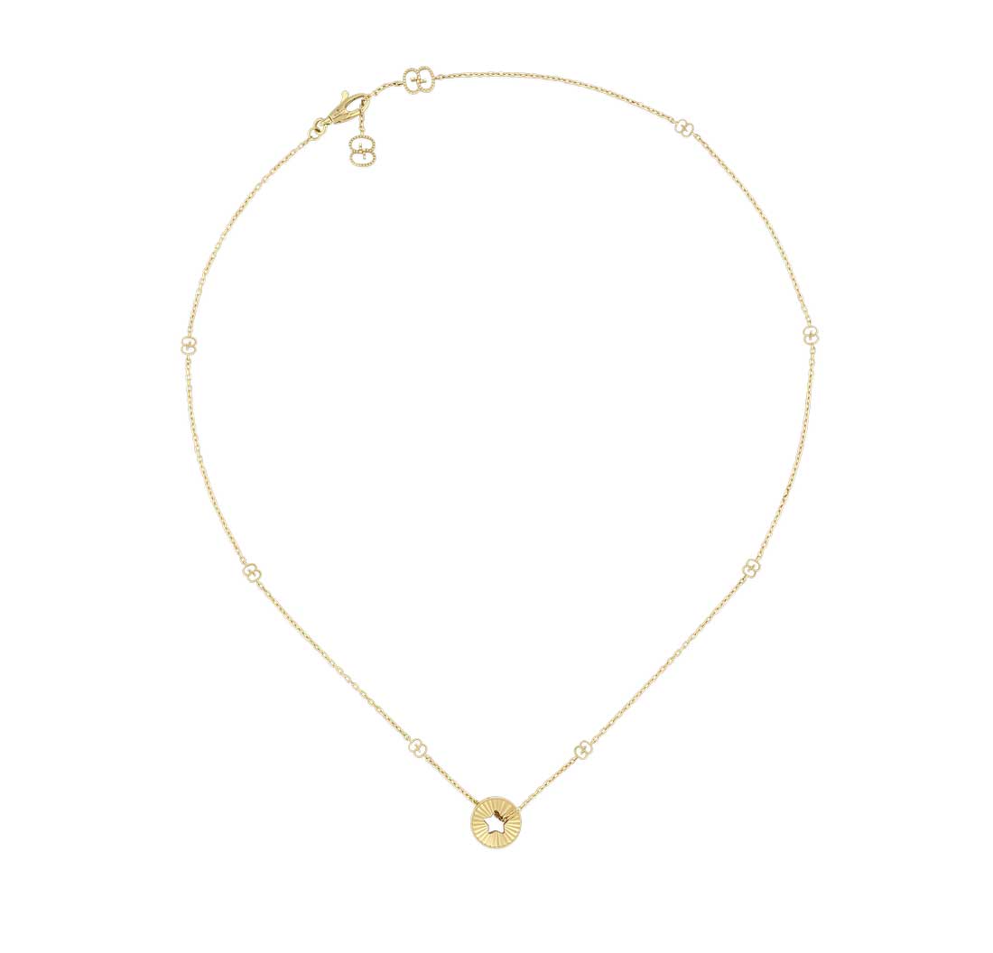 Gucci "Icon" 18kt Yellow Gold Star Necklace