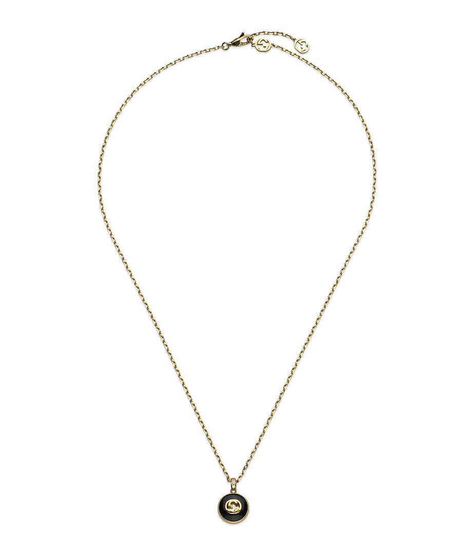 Gucci "Interlocking G" 18kt Yellow Gold Diamond Chain Necklace