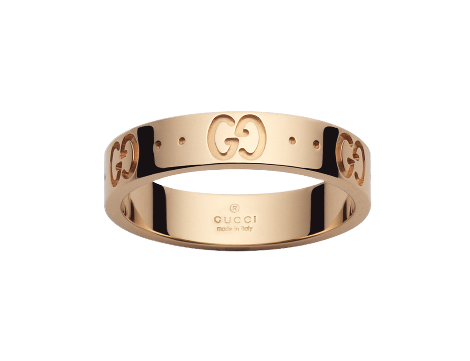 Gucci "Icon" 18kt Rose Gold Thin Women's Band (6.75)