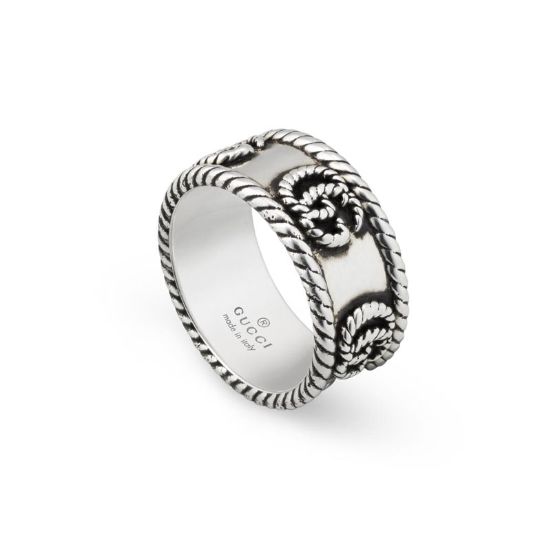 Gucci "GG Marmont" Sterling Silver Small Ring