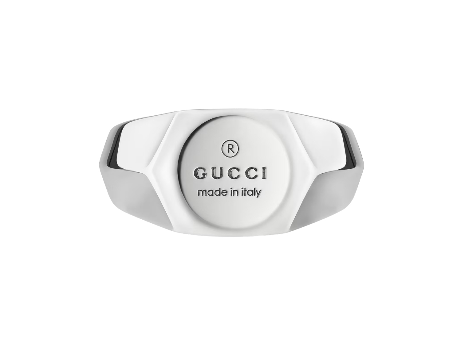 Gucci Trademark Thin Sterling Silver Ring (15)