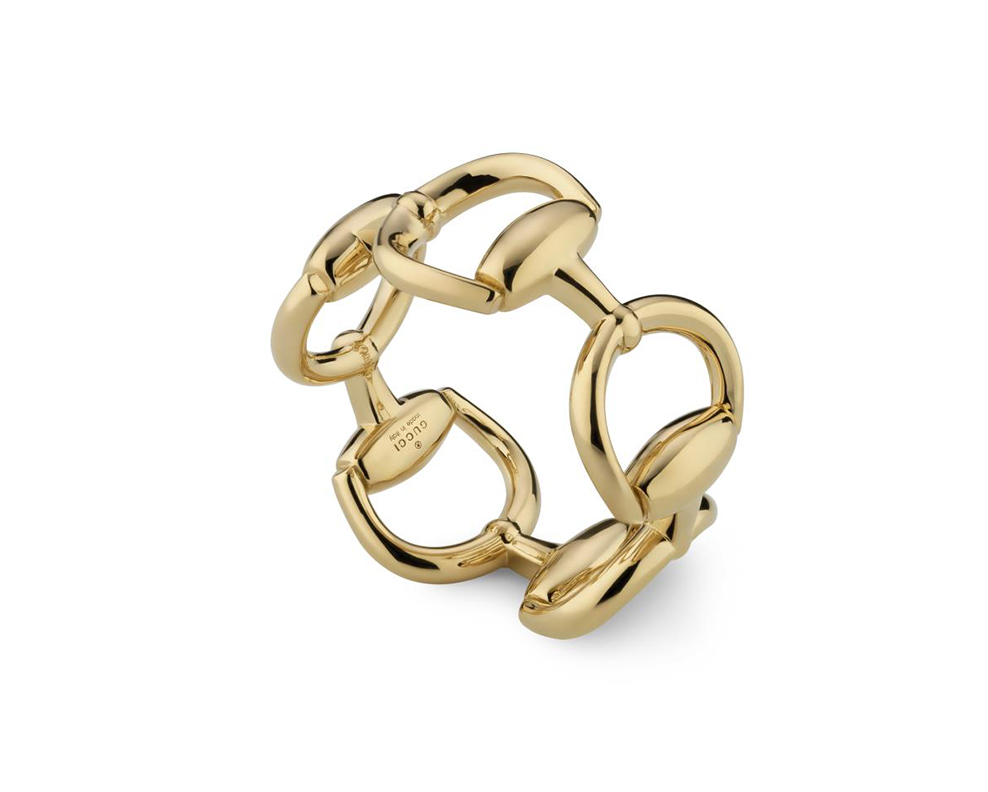 Gucci "Horsebit" "Horsebit" 18kt Yellow Gold Ring (7.25)