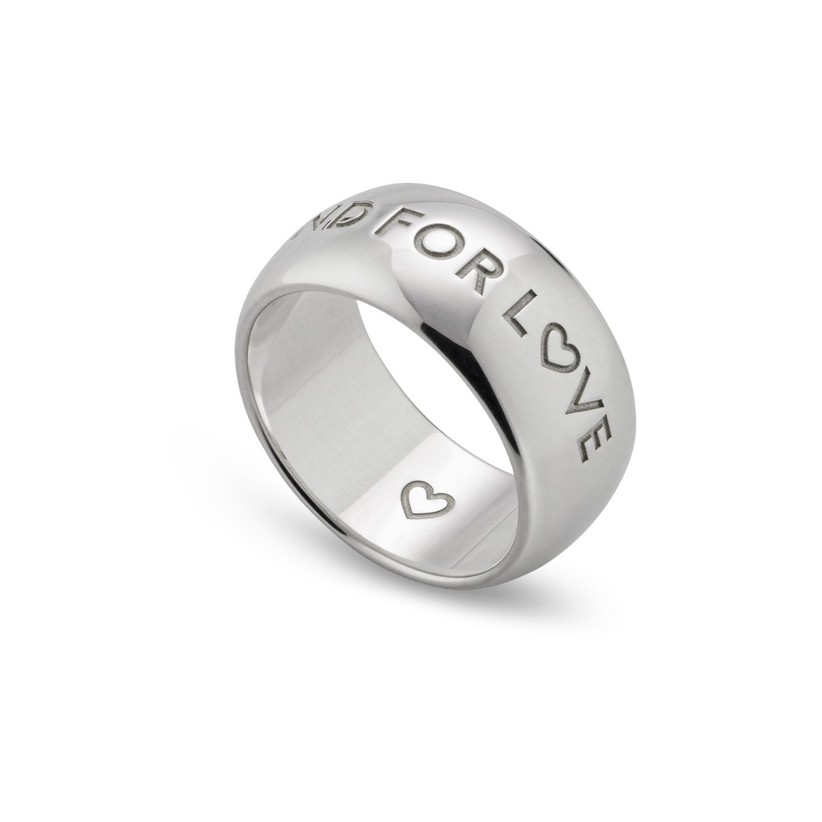 Gucci "Blind for Love" Sterling Silver Ring, Size 5