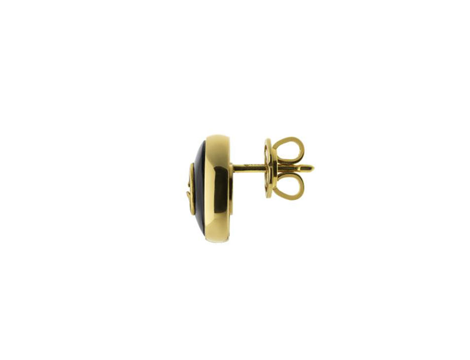 "Interlocking G" 18kt Yellow Gold Diamond Stud Earrings