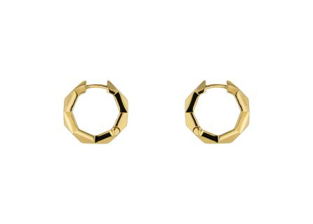 "Link to Love" 18kt Yellow Gold Studded Earrings