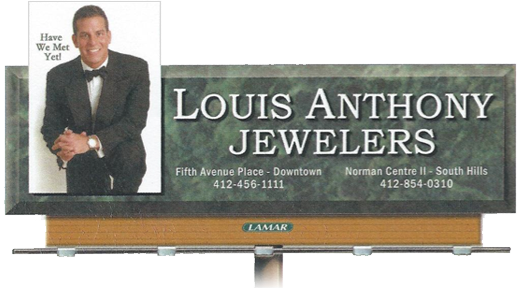 Louis Anthony Jewelers Billboards, Lou Guarino