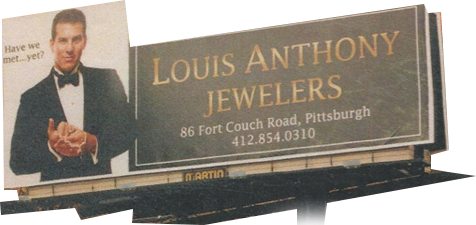 Louis Anthony Jewelers Billboards, Lou Guarino