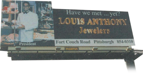 Louis Anthony Jewelers Billboards, Lou Guarino
